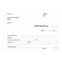 Chitanta, carnete A6, 3 ex/set, 50 seturi/carnet (pretiparit - personalizat)