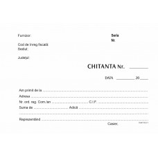 Chitanta, carnete A6, 2 ex/set, 50 seturi/carnet (pretiparit - personalizat)